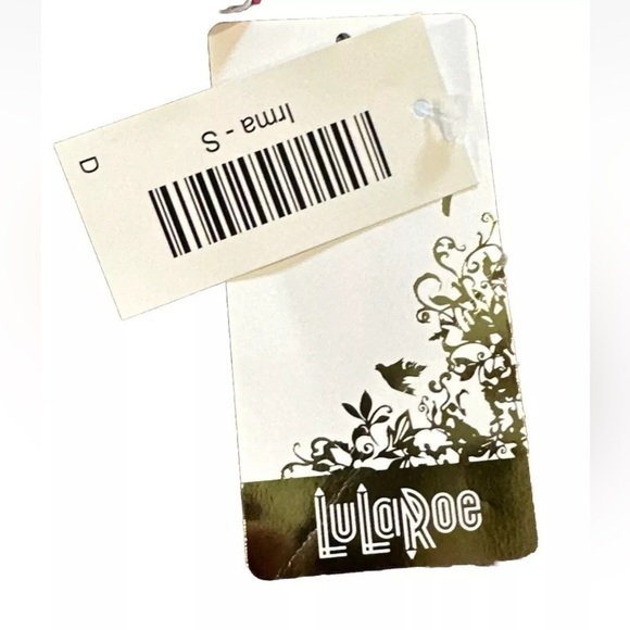 Disney x LuLaRoe Irma Tunic Top Red Shirt Mickey Mouse Hands Print Sz Small - Picture 5 of 5